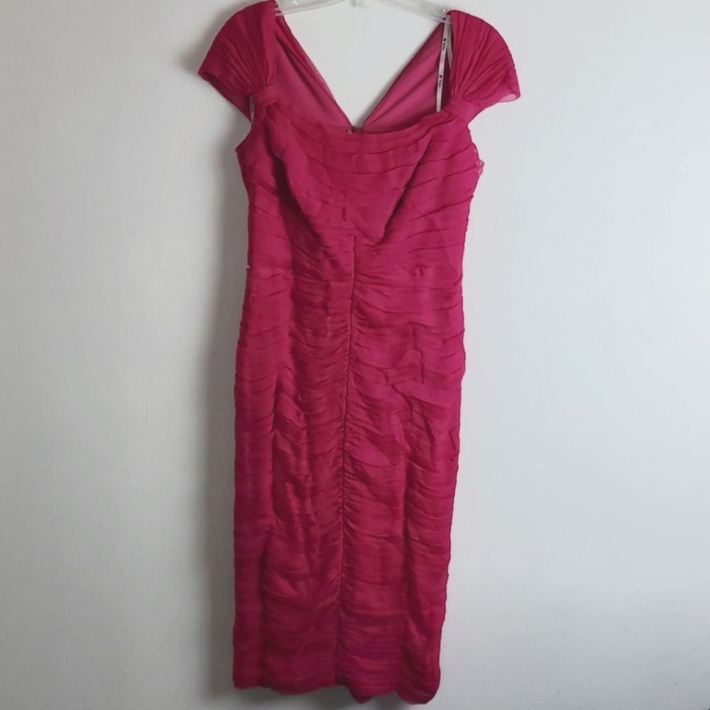 Tadashi collection bandage silk sheath dress Sz 4